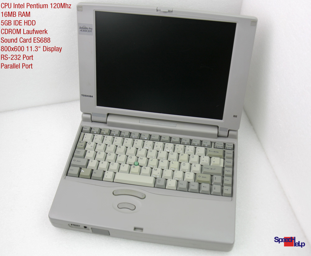 TOSHIBA SATELLITE PRO 430CDT NOTEBOOK PENTIUM I 1 DOS WINDOWS 95 RS-232