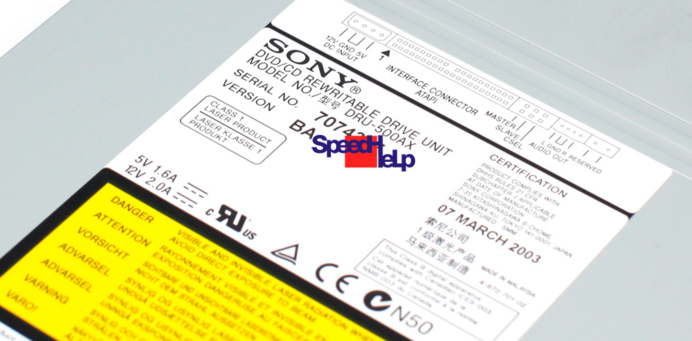 SONY DRU-500AX DVD RW BRENNER LAUFWERK DRIVE WRITER IDE 40