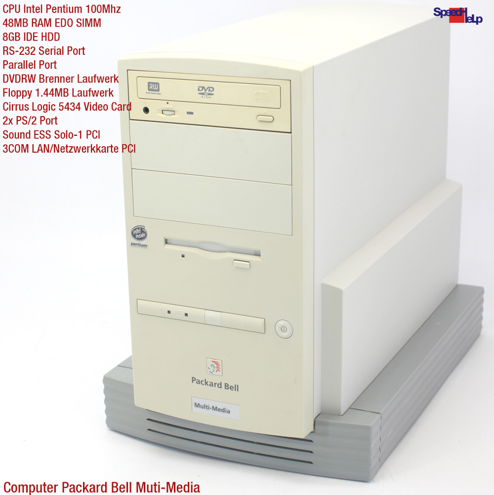 3x ISA PACKARD BELL MULTI-MEDIA A950 PC COMPUTER PENTIUM 100Mhz WINDOWS 98 SE
