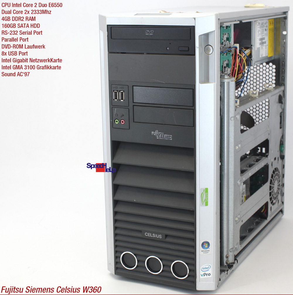 Fujitsu Celsius デスクトップPC Windows 11 fsc_celsius_w360_e6550_4gb_160