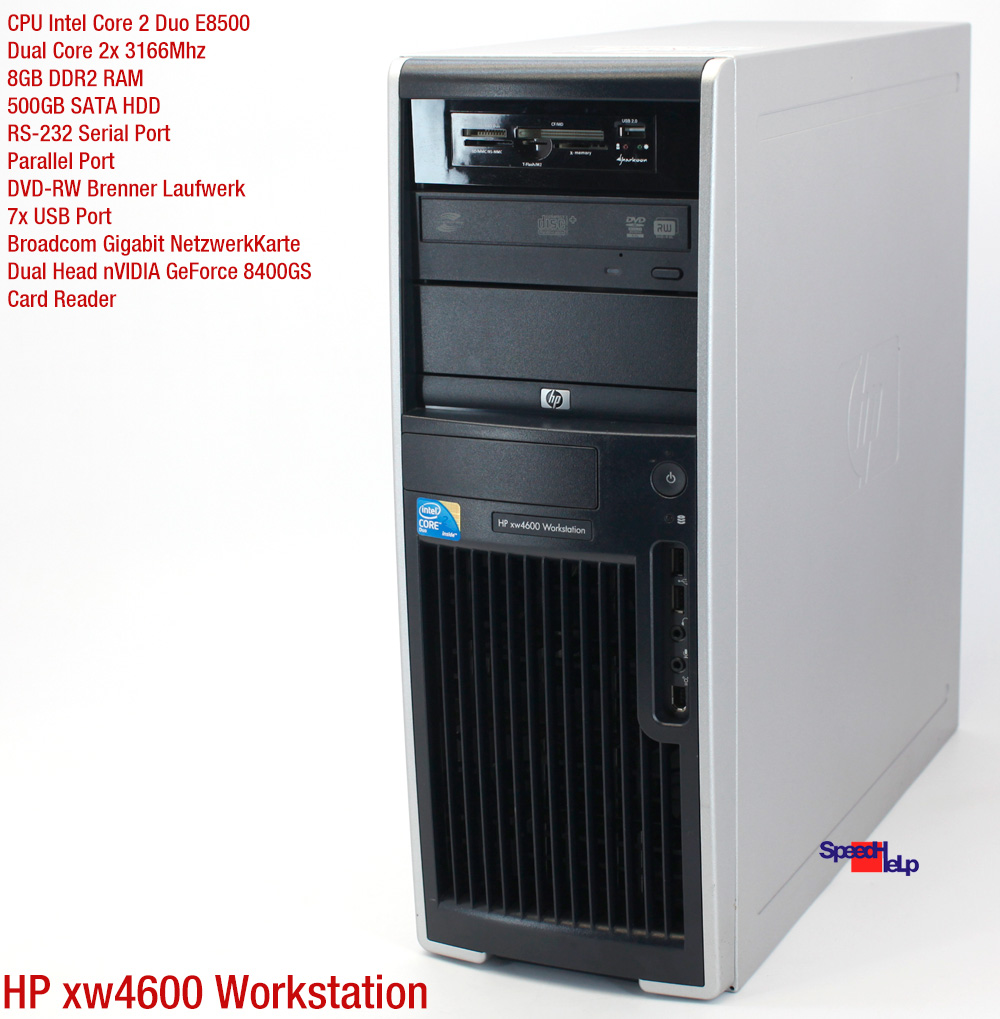 502 HP Workstation xw4600 Windows XP