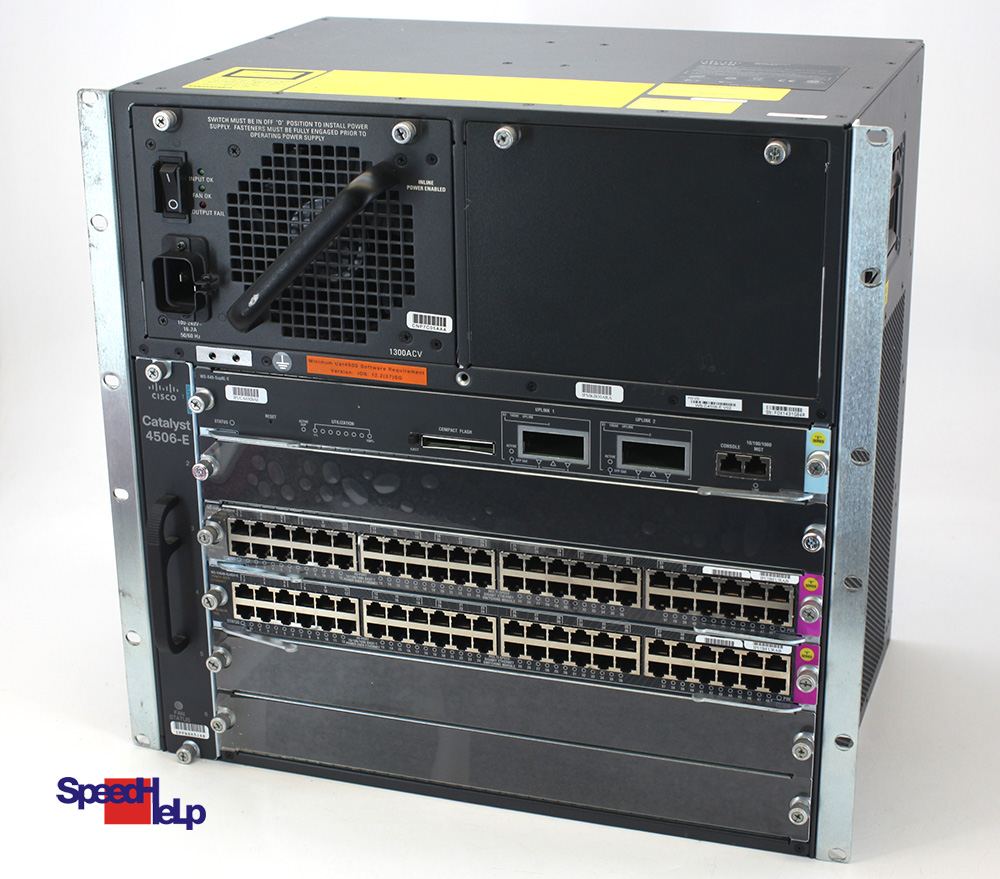 19" CISCO CATALYST WS-C4506E 4500-E SERIES WS-X4648-RJ45V+E WS-X45-Sup6L-E
