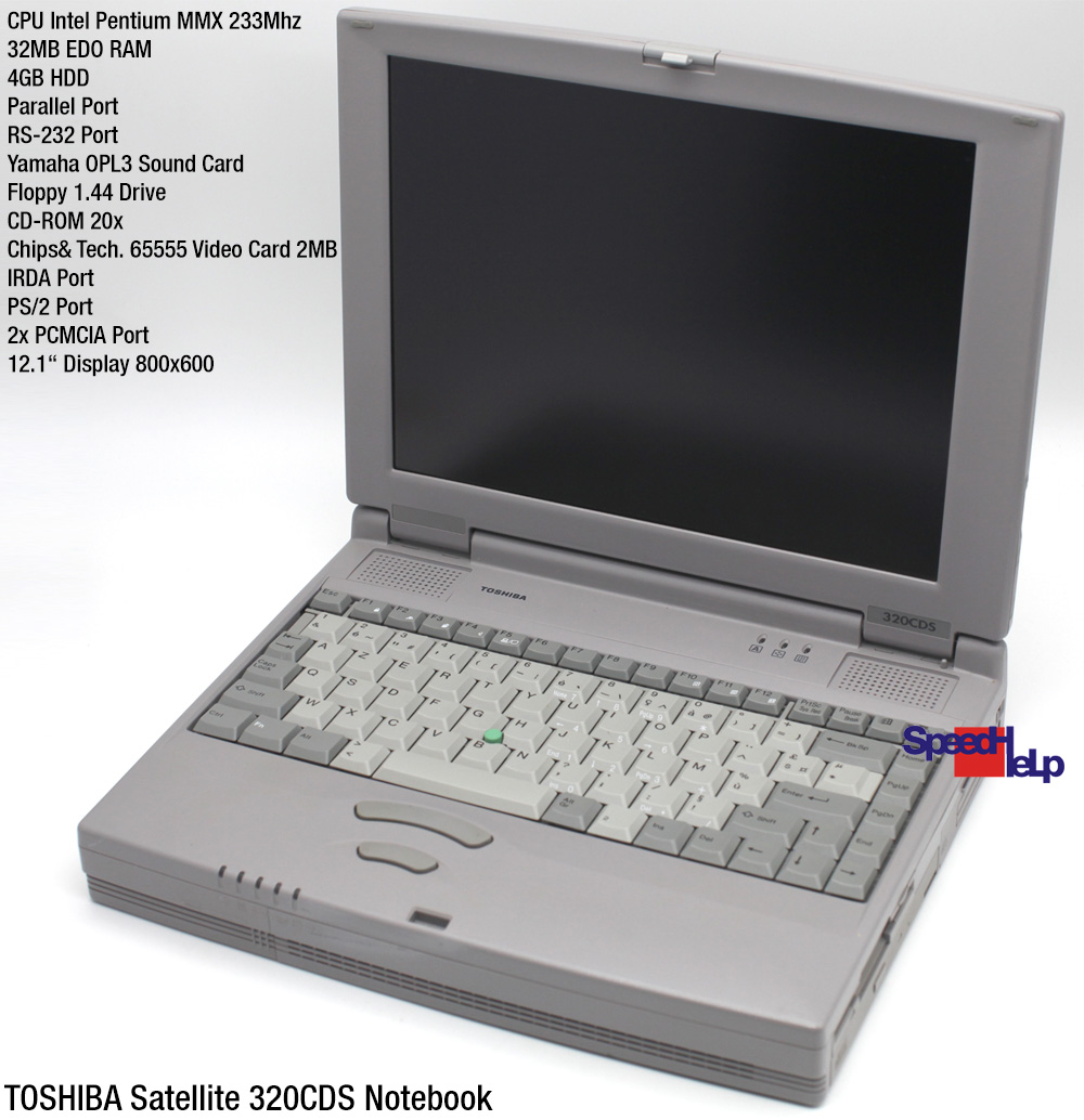 TOSHIBA SATELLITE 320CDS S320CDS PENTIUM MMX 233MHZ LAPTOP 22MB 4GB PA1271EYV-FR