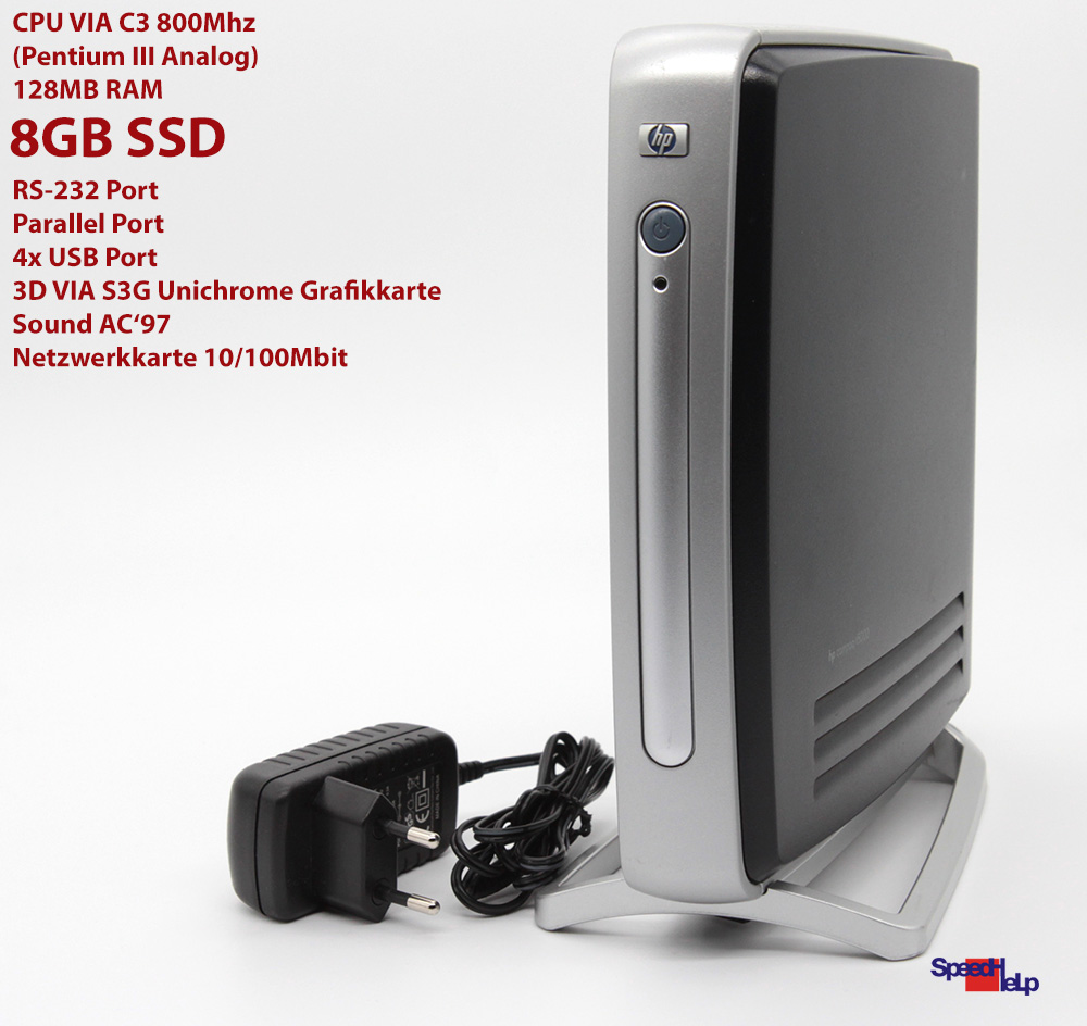 🥇HP MINI-COMPUTER PC FÜR WINDOWS 98 SE DOS OLD GAMES 8GB SSD RS-232 PARALLEL PORT